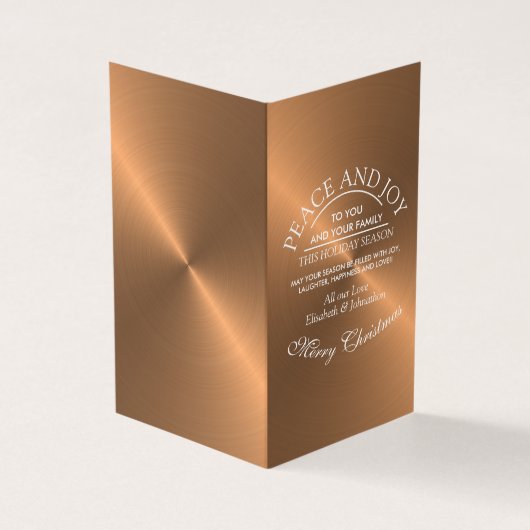 Elegante Rose Gold Foto Weihnachtskarten Visitenkarten (Vorderseite)