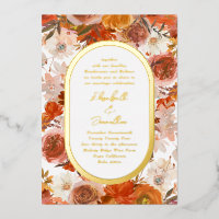 Elegante Rose Gold Frame Floral Überfluss Hochzeit