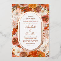 Elegante Rose Gold Frame Floral Überfluss Hochzeit