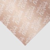 Elegante Rose Gold Frohe Weihnachten Seidenpapier (Ausschnitt)