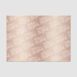 Elegante Rose Gold Frohe Weihnachten Seidenpapier