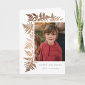 Elegante Rose Gold Garland 2 Foto Weihnachten (Vorderseite)