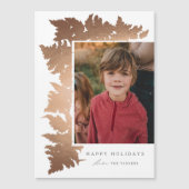 Elegante Rose Gold Garland Foto Magnetkarte (Vorderseite)