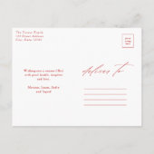 Elegante Rose Gold Garland Foto Weihnachten (Rückseite)