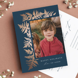 Elegante Rose Gold Garland Foto Weihnachten