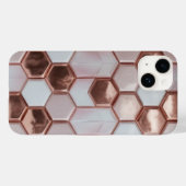 Elegante Rose Gold Geometric iPhone 16 Plus Fall Case-Mate iPhone Hülle (Rückseite (Horizontal))