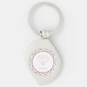 Elegante Rose Gold Geometric Schlüsselanhänger (Vorderseite)