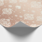 Elegante Rose Gold Geschenkpapier (Ecke)