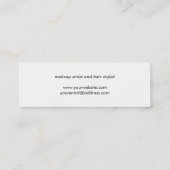 Elegante Rose Gold gestreift Moderne Stilgrau Mini Visitenkarte (Rückseite)