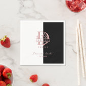 Elegante Rose Gold geteilte, benutzerdefinierte Mo Serviette (Beispiel)