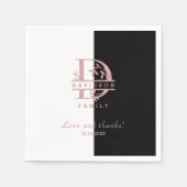 Elegante Rose Gold geteilte, benutzerdefinierte Mo Serviette (Vorderseite)