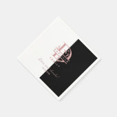 Elegante Rose Gold geteilte, benutzerdefinierte Mo Serviette (Ecke)