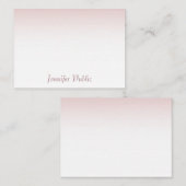 Elegante Rose Gold-gezeichnete Skriptvorlage Mitteilungskarte (Vorne/Hinten)