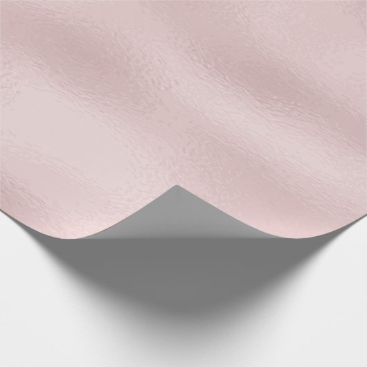 Elegante Rose Gold Glas Texture Design Geschenkpapier (Ecke)