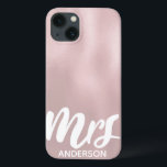 Elegante Rose Gold Glass Texture Mrs. Surname Case-Mate iPhone Hülle<br><div class="desc">Elegante Rose Gold Mrs. Surname Design. Sie sind herzlich eingeladen,  meinen Laden für schönere Produkte zu besuchen.</div>