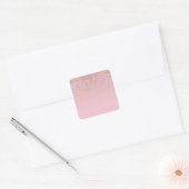 Elegante Rose Gold Glitter Blank Template hinzufüg Quadratischer Aufkleber (Umschlag)