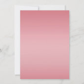 Elegante Rose Gold Glitzer 40 und herrlicher Gebur Einladung (Rückseite)