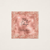 Elegante Rose Gold Glitzer and Foil Business Card (Vorderseite)