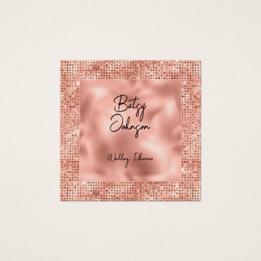 Elegante Rose Gold Glitzer and Foil Business Card (Vorderseite)