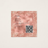 Elegante Rose Gold Glitzer and Foil Business Card (Rückseite)