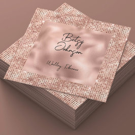 Elegante Rose Gold Glitzer and Foil Business Card