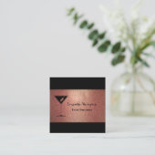 Elegante Rose Gold Glitzer Barkeeper Business Card Quadratische Visitenkarte (Stehend Vorderseite)