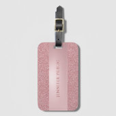 Elegante Rose Gold Glitzer Berufliche Vorlage Gepäckanhänger (Vorderseite Vertikal)