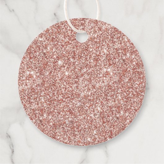 Elegante Rose Gold Glitzer Bestätigung oder Taufe Geschenkanhänger (Rückseite)