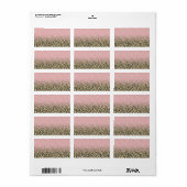 Elegante Rose Gold Glitzer Black Leopard Print Adressaufkleber (Vorne)