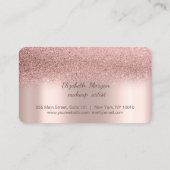 Elegante Rose Gold Glitzer Bokeh Treue Karte (Rückseite)
