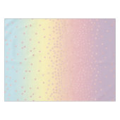 Elegante Rose Gold Glitzer Confetti Dots Gradiente Tischdecke (Vorderseite (Horizontal))