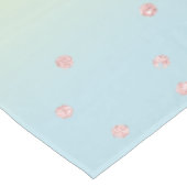 Elegante Rose Gold Glitzer Confetti Dots Gradiente Tischdecke (Schrägansicht)