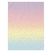 Elegante Rose Gold Glitzer Confetti Dots Gradiente Tischdecke (Vorderseite)