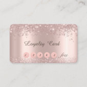 Elegante Rose Gold Glitzer Confetti Staub Treuekarte (Vorderseite)