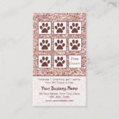 Elegante Rose Gold Glitzer Dog Treue Visitenkarte (Vorderseite)