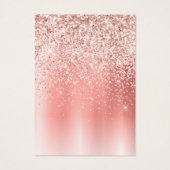 Elegante Rose Gold Glitzer Earring Display Card (Rückseite)