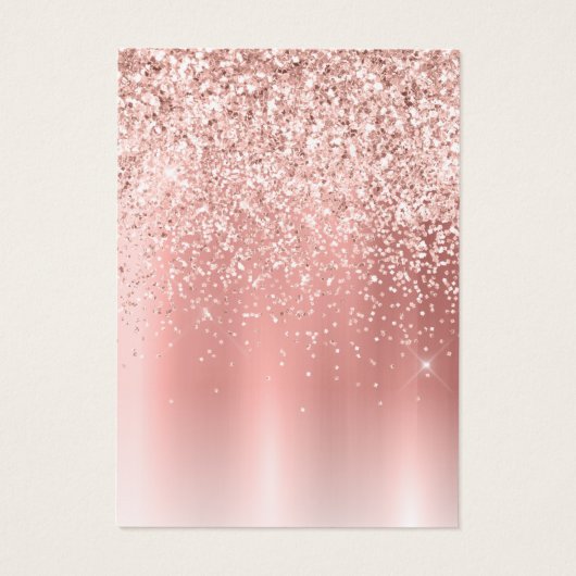 Elegante Rose Gold Glitzer Earring Display Card (Rückseite)