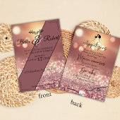 Elegante Rose Gold Glitzer Einladung zur Hochzeit