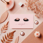 Elegante Rose Gold Glitzer Eyelashes Visitenkarte