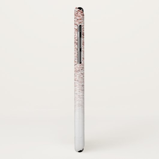 Elegante Rose Gold Glitzer Fade Marmor Monogramm Case-Mate iPhone Hülle (Hinten/Links)