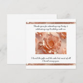 Elegante Rose Gold Glitzer Flat Dankeschön Karte (Vorne/Hinten)