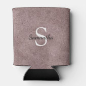 Elegante Rose Gold Glitzer Foil Sparkle Monogramm Dosenkühler (Rückseite)