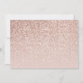 Elegante Rose Gold Glitzer Foto Abschluss Einladung (Rückseite)