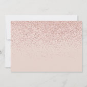 Elegante Rose Gold Glitzer Foto-Bestätigung Dankeskarte (Rückseite)