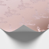Elegante Rose Gold Glitzer Geschenkpapier (Ecke)