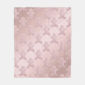 Elegante Rose Gold Glitzer Gingerbread Man Pattern Fleecedecke (Vorderseite)