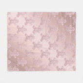 Elegante Rose Gold Glitzer Gingerbread Man Pattern Fleecedecke (Vorderseite (Horizontal))