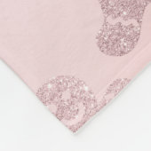 Elegante Rose Gold Glitzer Gingerbread Man Pattern Fleecedecke (Ecke)