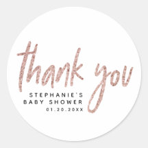 Elegante Rose Gold Glitzer Girl Baby Shower Gefall