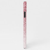 Elegante Rose Gold Glitzer Girly Monogram iPhone Hülle (Rechte Seite)